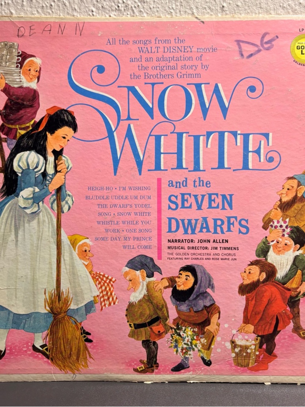 Vintage 1960’s Snow White and the Seven Dwarfs Vinyl Record